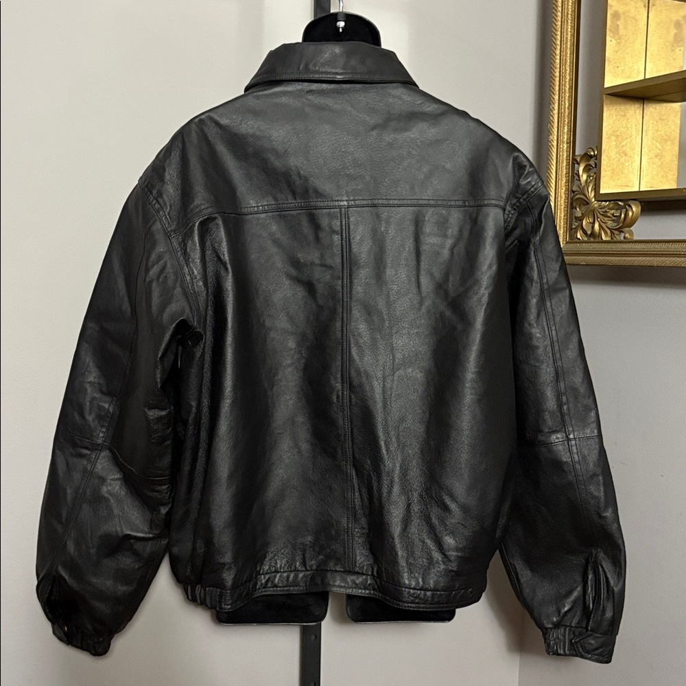 Caribou Creek VINTAGE 2XL Black Leather Jacket - Picture 2 of 5